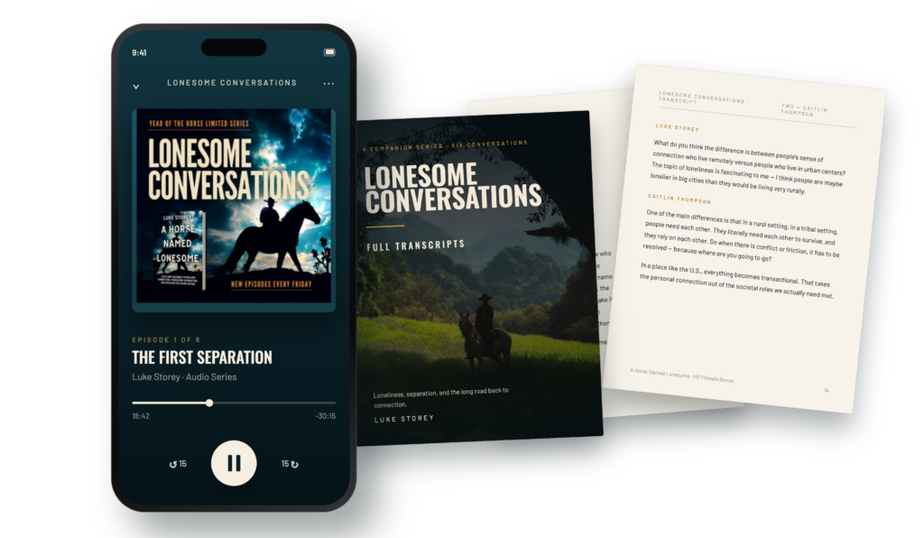 Lonesome Conversations audio series and transcript ebook bonus.